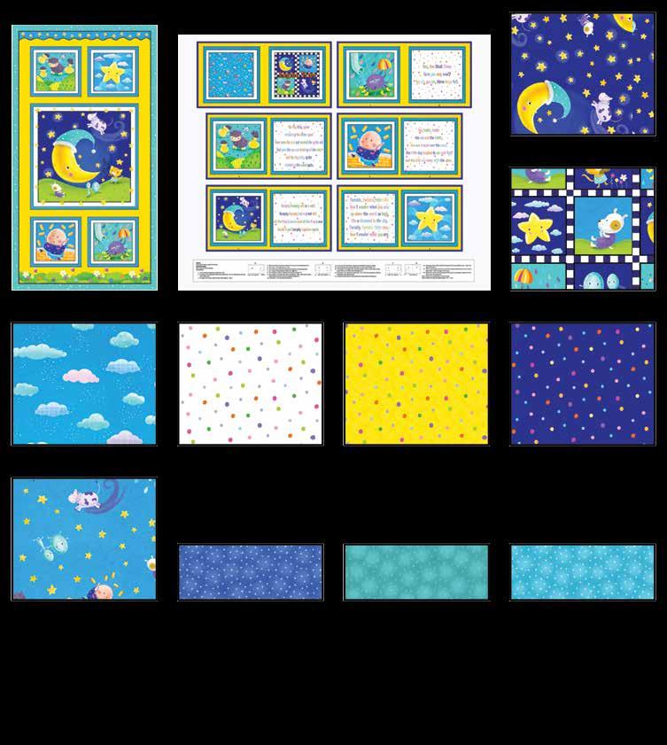 Rhyme Time Quilt 1 inished Quilt Size: 44 x 60 abrics in the Rhyme Time ollection ow Jumped Over the Moon
