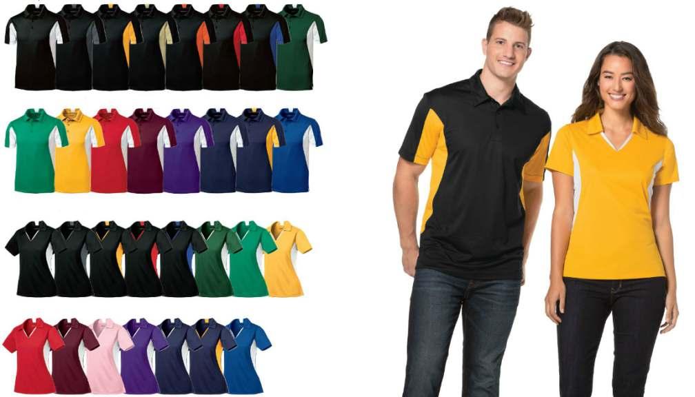 SPORT-TEK SIDE BLOCKED MICRO PIQUE SPORT-WICK POLOS SPORT-WICK FEATURES 3.8 Ounce, 100% polyester tricot, taped neck, set-in open hem sleeves, side vents. Moisture wicking, snag resistant, tag free.