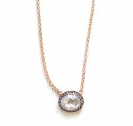 ROSE CUT OVAL NECKLACE, GOLD