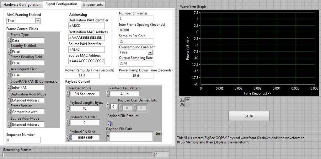 The programming examples are created using the LabVIEW API VIs. For more information about the API VI used in the example VIs refer to the MaxEye ZigBee Measurement Suite Help.