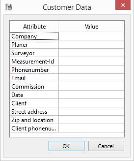 2. Adding Customer Data When selecting CUSTOMER DATA the following dialog box will appear: When you the
