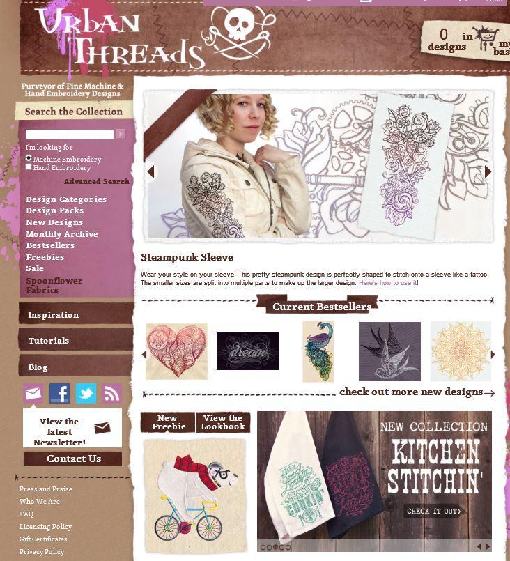 Urban Threads website is very inspiring and is updated every month!