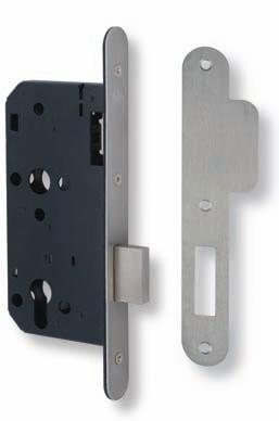 L2C21 Mortice sashlock Cylinder key and handle operation from either side of door Latch bolt also withdrawn by cylinder key Stainless steel deadbolt and latch bolt Easily reversible latch bolt Double