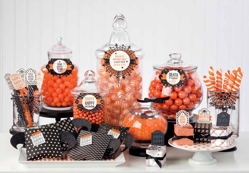 HAPPY HAUNTING TRADITIONAL HALLOWEEN COLORS INFUSED WITH FUN PATTERNS.