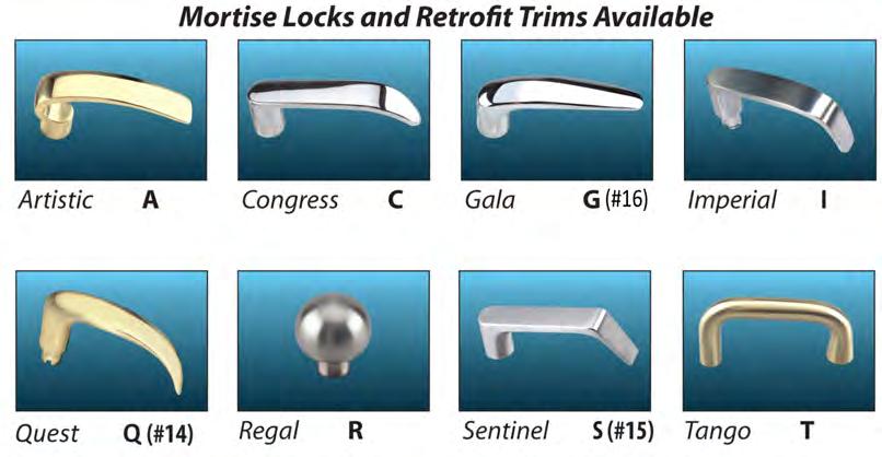 Mortise Locks Mortise Locks with Clutching