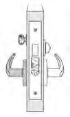 RS-LT RE-LT RW-LT Privacy Latch bolt operated by lever from either side, except when outside lever is made inoperable by turn on inside.