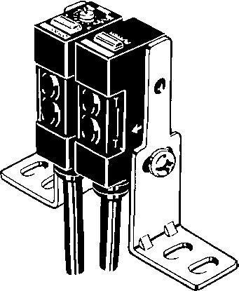 sensitivity adjuster. (A) E3S-A Base of mounting bracket Note: The maximum tightening torque applied to the screw is 0.3 N m. E3S-B Insert this protruding portion to the optical axis lock hole.
