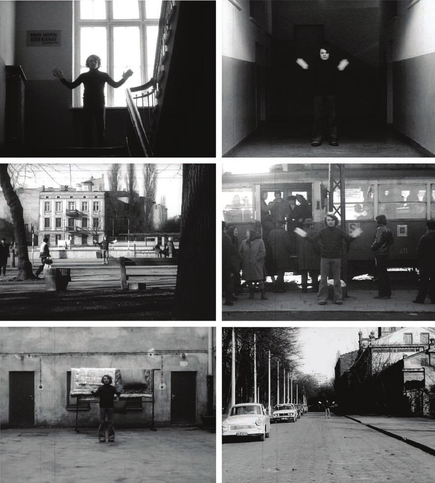 30 Sound Situations, 1975, video The work is both a film and a performance in which Wasko went to thirty sites around Łódź; he stands in front of the camera (at different distances) and loudly claps