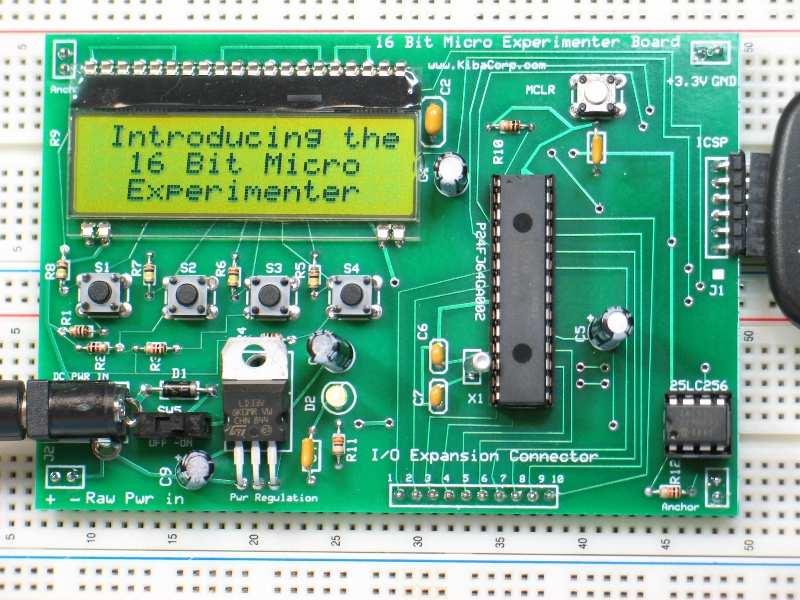 16 Bit Micro Experimenter Assembly and Check out Instructions The kit you purchased that includes PCB, schematic, complete parts list and these assembly instructions.