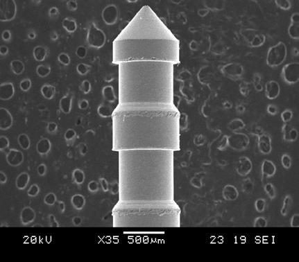 REFERENCES (b) Tapered shaft (c) Tapered tip Fig.: Microshaft as in SEM. Joseph McGeough,, Micromachining of Engineering Materials, Marcel Dekker, New York, USA.