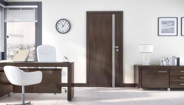 Rebated ESTATO LUX Non-rebated 60-100 120-180 ESTATO LUX door, A01 pattern, DIN adjustable door The door made of a wooden rail and stile set topped with two HDF boards covered in natural veneer.