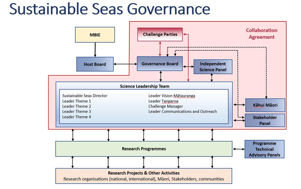 Figure 7: Sustainable Seas governance and management structure for