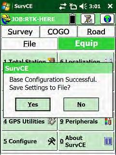 This option lets the user recall the RTK Base position at a later time, using the original Read from GPS position. 26.