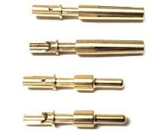 Contacts- Contacts are screw machined copper alloy with a gold plated finish.