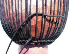 Djembe tuning using the traditional Mali weave. Keeping your Djembe in top condition is easy.