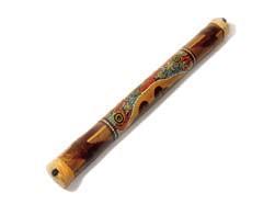 The fine beads filling the chamber fall through these sticks creating a cascade of sound like a pleasant rain shower.