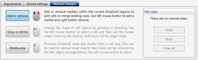 5.2. Make adjustments for single cells It is possible to make manual changes to the cell identification for individual cells.