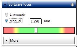 When Automatic is selected, the computer will calculate the optimal focus. Some cell samples are more demanding and need to be focused manually.