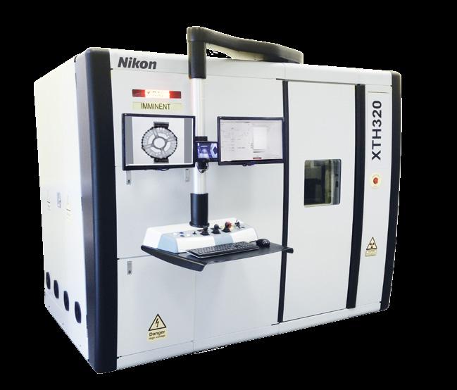 XT H 320 The XT H 320 is a large cabinet system for the X-ray CT scanning and metrology of large components. The system consists of a 320 kv microfocus source delivering up to 320 W of power.
