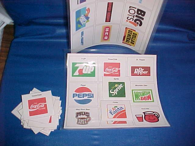 Match food product and store logos Created using: Mayer-Johnson, Inc. Boardmaker, logos from the internet cardstock and laminating film.