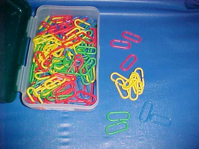 Match, sort and assemble colored links. Student will demonstrate cooking readiness.
