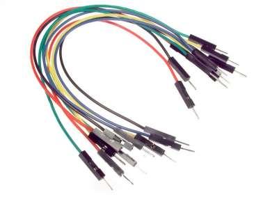 Jumper wires are used to create electric circuits and can be inserted into the