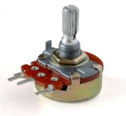 Potentiometers are a manually adjustable variable resistor with 3 terminals.