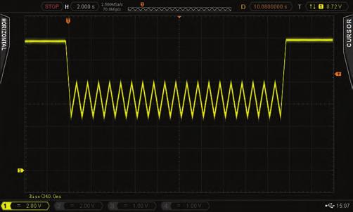 DC Voltage Ramp Up @ 100Vdc/ms programmed slew rate