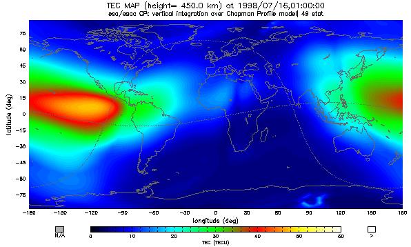 A global VTEC map, calm ionosphere Vertical Total Electron