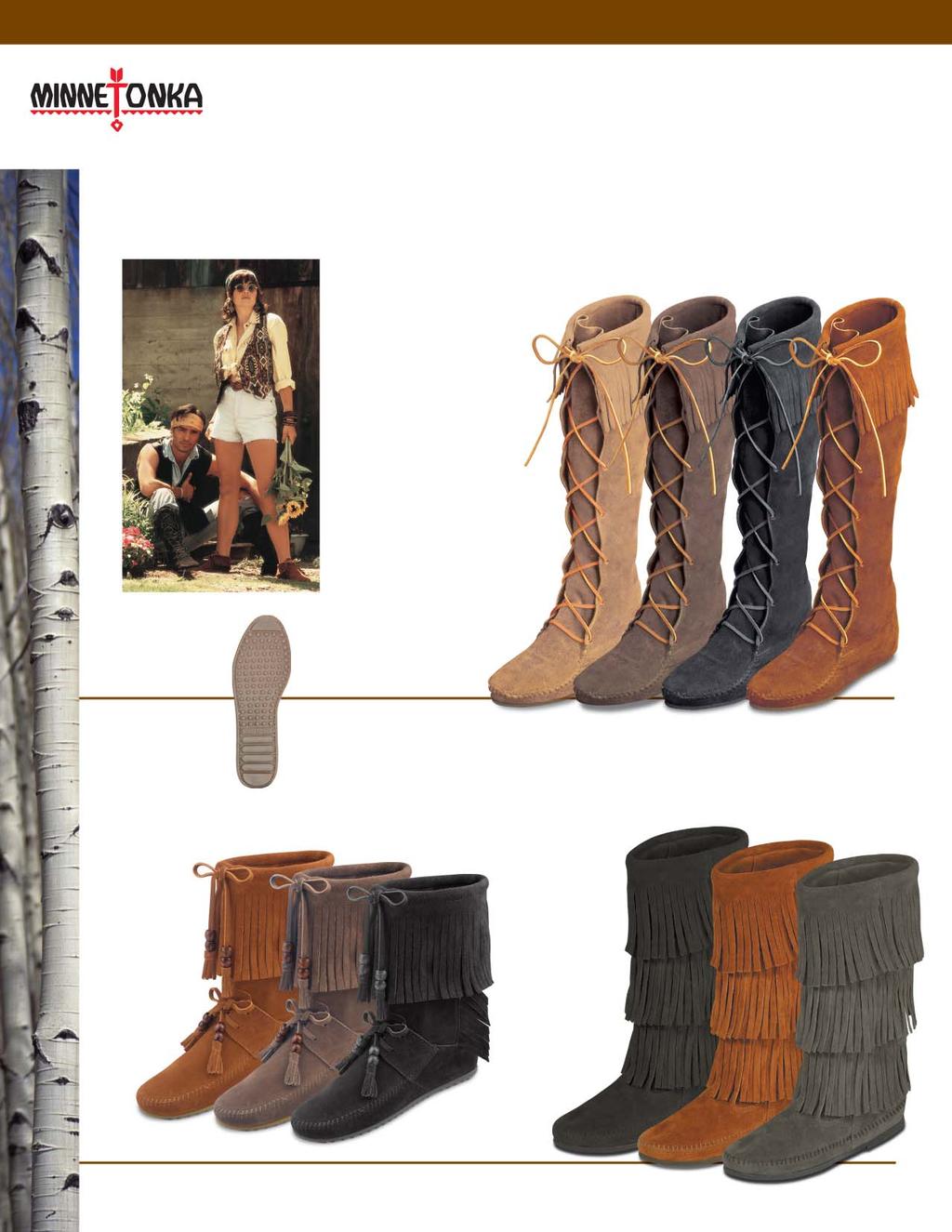 More than just boots - our fringe boots feature authentic designs that become a part of you. In natural suedes and genuine moccasin soul.