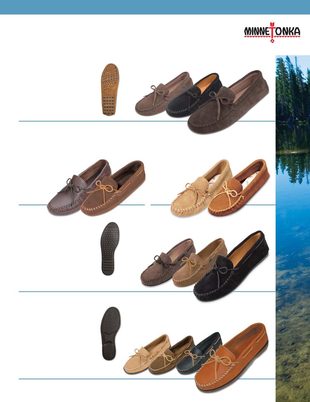 Men s Moccasins All Styles In Stock For Immediate Delivery. Driving Moc Soft suede with leather lining. Fully padded insole, long wearing nub bottom.