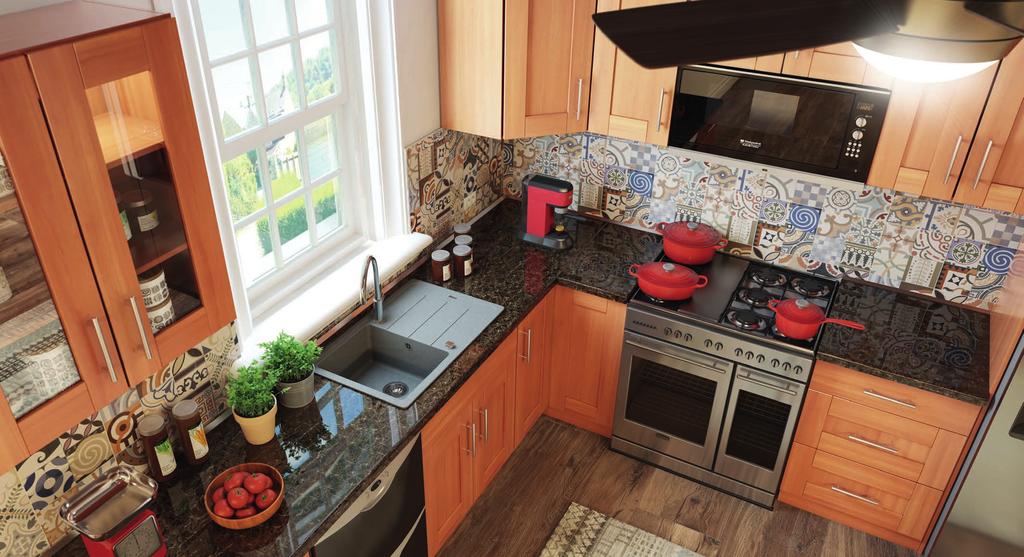 Honey Spice The Honey Spice kitchen shaker style cabinets has a very attractive honey pale color that people absolutely