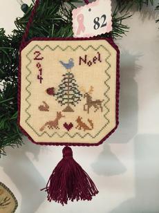 Noel Ornament w/animals MOB $35