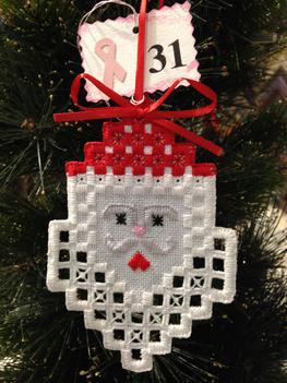 Cross-stitched Ornaments: