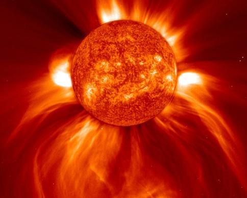 SOLAR ACTIVITY AND SUN SPOTS CONT D Emission of larger amounts of ultraviolet radiation corresponds to increased surface activity on the sun.