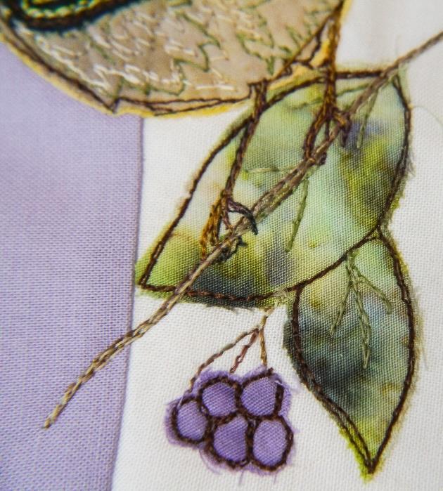 Next we want to take the embroidery and put a piece of felt underneath (5 by 6 ).