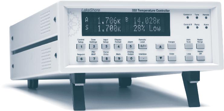 94 Instruments Model 332 Temperature Controller Features Operates down to 500 mk with appropriate NTC RTD sensors Model 332 Temperature Controller Two sensor inputs Supports diode, RTD, and