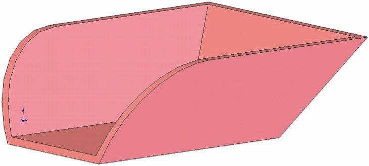 Surface Geometry C-3. The 3D graphic shows a scoop used in a pick-and-mix sweet shop. It consists of four plane surfaces.