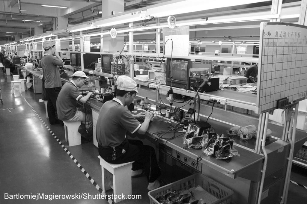 10. A factory which assembles smartphones uses a cellular assembly system. Each cell is occupied by a technician who assembles the phone units.