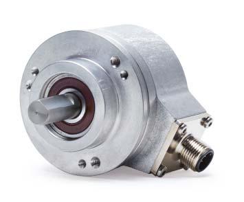 ROC 424 S, ROQ 436 S Rotary encoders for absolute position values with safe singleturn information Clamping flange with additional slot for fastening with fixing clamps (39A) Mechanical fault