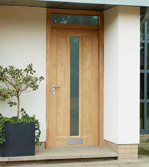 External Worcester Oak glazed With its distinctive centre panel glazing, this door is perfect for the more contemporary looking home.