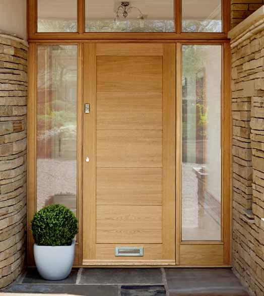 External Linear Oak The external Linear Oak door creates a modern look to the entrance of any home.