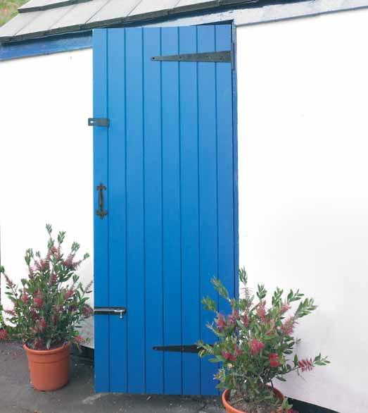 L&B This plain door made of a tongue and groove construction, is ideal for outbuildings and other utilitarian entrances.