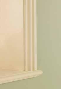 Oak veneered MDF mouldings Can be stained or varnished (see pages 243-244) Pencil Round architrave 70mm x 15mm x L4.2m MOD0603 Pencil Round skirting 120mm x 15mm x L4.