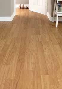 Howdens Howdens laminate flooring has a smooth finish and is suitable for most areas in the home, except bathrooms.