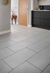 Howdens Professional Fast Fit V Groove White Slate tile 20 20 Year finish & wear guarantee Aqua Block 5 5 Year medium commercial guarantee H For room