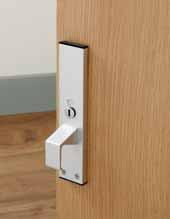 They have an enlarged euro or oval profile keyhole shape cut out of the backplate which is used to house a key operated cylinder. They are used in conjunction with a cylinder lock.