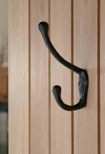 Coat hooks Supplied with fixings.