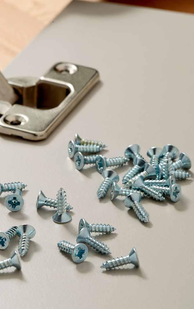 Fixings Howdens has a selection of fixings for every job, including hinges, shelving and