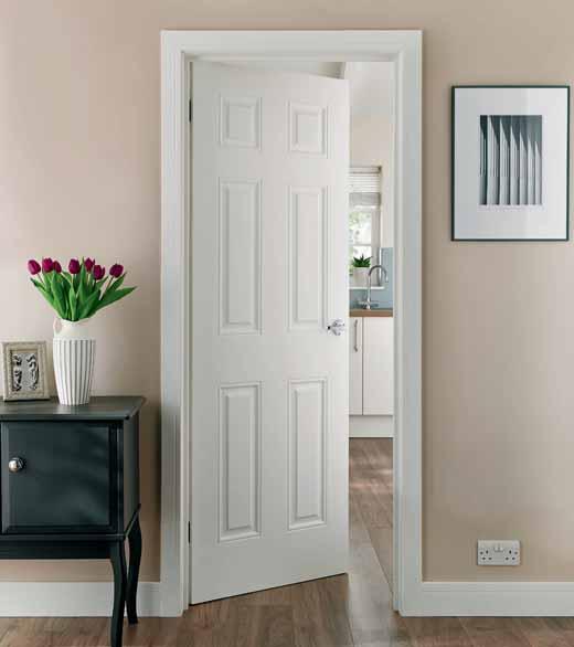 6 Panel smooth This six panel door with a smooth surface gives a great opportunity for a traditional paint finish.